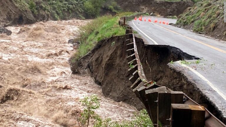 Unprecedented flooding conditions force Yellowstone National Park to close all entrances and leave locals trapped