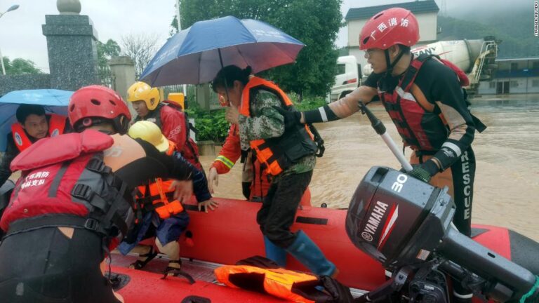Hundreds of thousands affected by floods, landslides as heaviest rain in 60 years hits southern China