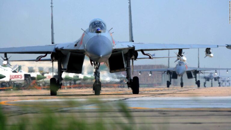 China sends dozens of warplanes into skies near Taiwan
