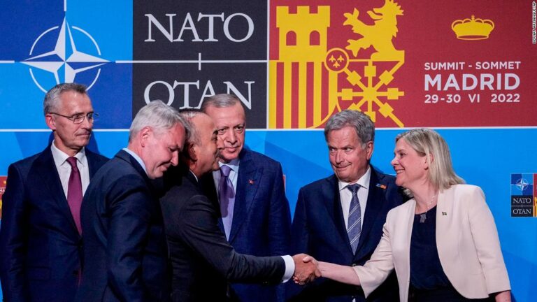 Turkey drops objections to Finland and Sweden joining NATO