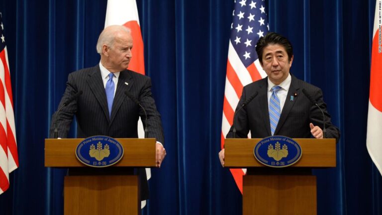 Biden expresses ‘outrage’ and ‘sadness’ over Abe’s death