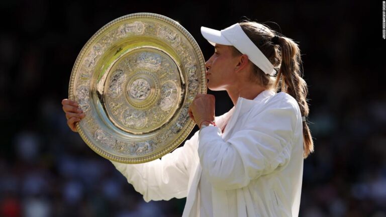 Elena Rybakina wins Wimbledon women’s singles title, her first grand slam and first for Kazakhstan
