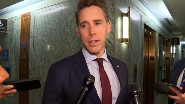 Sen. Hawley defends Jan. 6 actions, including fist pump