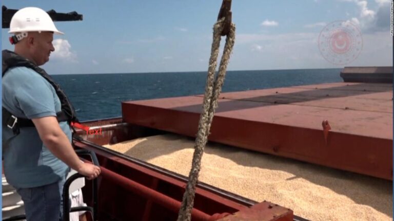 See the first shipment of grain to leave Ukraine since Russia’s invasion