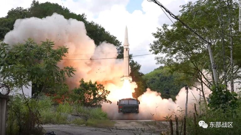 China fires missiles over Taiwan for first time as Beijing retaliates against Pelosi visit