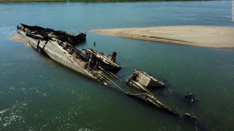 Drying Danube River reveals explosive-laden WWII Nazi warships