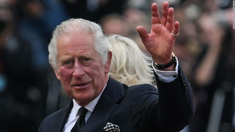 King Charles III arrives at Buckingham Palace