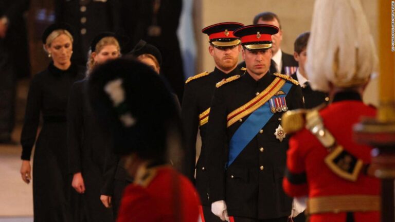 Princes William and Harry lead somber vigil by Queen’s coffin