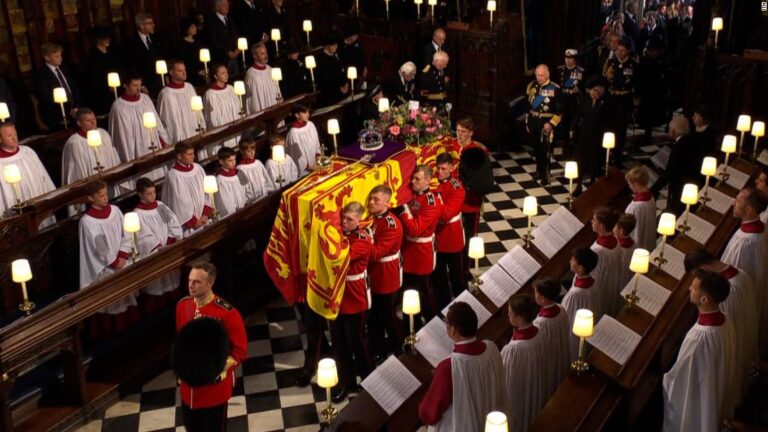 Hear the choir as Queen Elizabeth’s coffin enters St. George’s Chapel