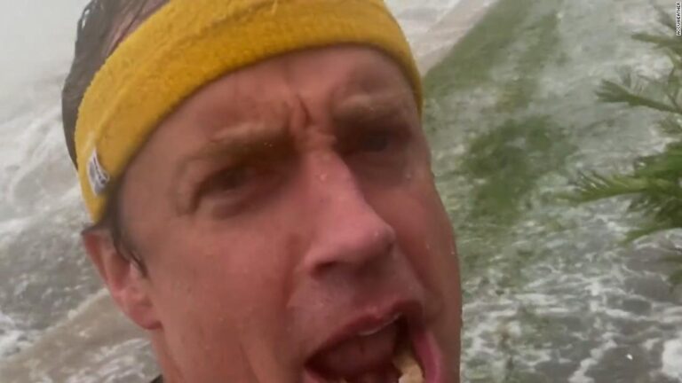 ‘Here comes the eyewall’: Storm chaser films inside Hurricane Ian