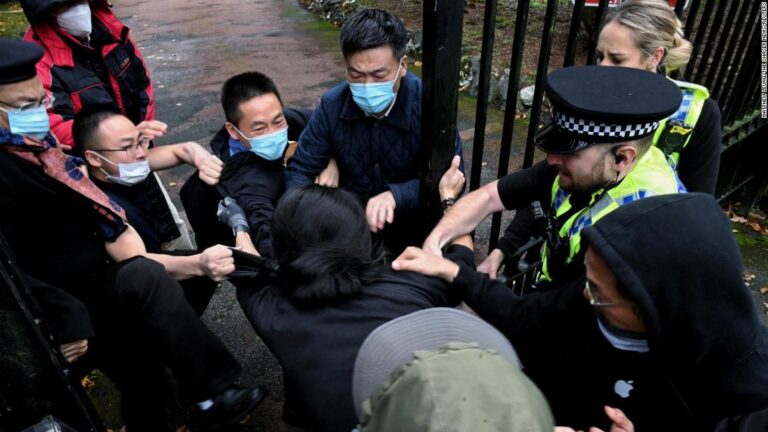 UK lawmaker accuses Chinese diplomat of ‘ripping down posters’ during pro-democracy consulate protest
