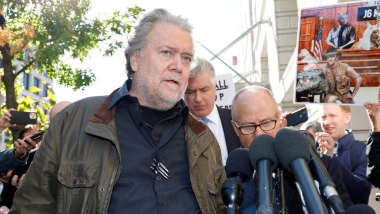 Steve Bannon sentenced to four months in prison for contempt of Congress