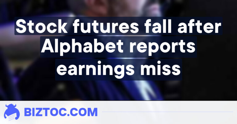 Stock futures fall after Alphabet reports earnings miss