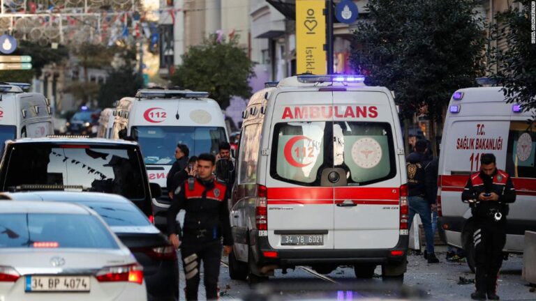 Large explosion rocks central Istanbul street