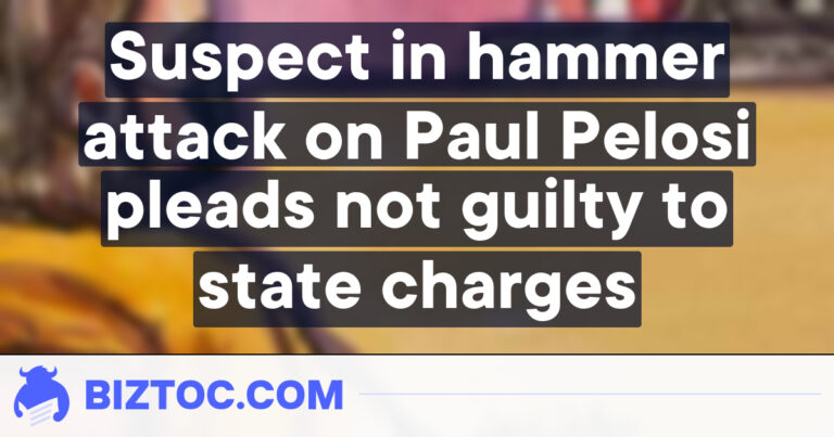 Suspect in hammer attack on Paul Pelosi pleads not guilty to state charges