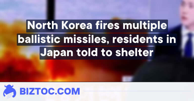 North Korea fires multiple ballistic missiles, residents in Japan told to shelter