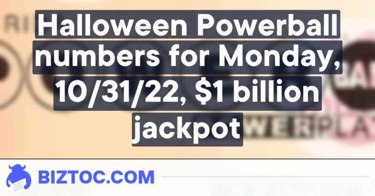 Halloween Powerball numbers for Monday, 10/31/22, $1 billion jackpot