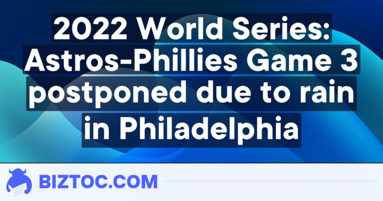 2022 World Series: Astros-Phillies Game 3 postponed due to rain in Philadelphia