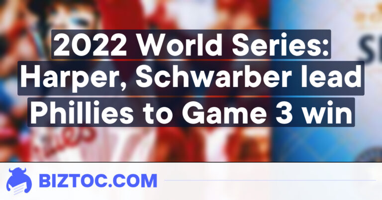 2022 World Series: Harper, Schwarber lead Phillies to Game 3 win