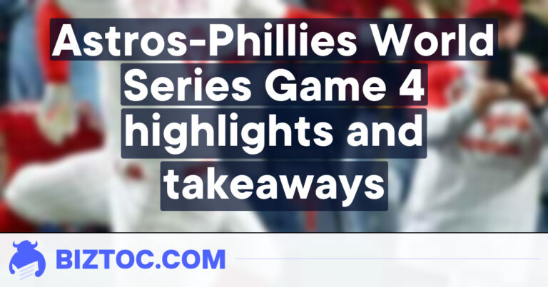 Astros-Phillies World Series Game 4 highlights and takeaways