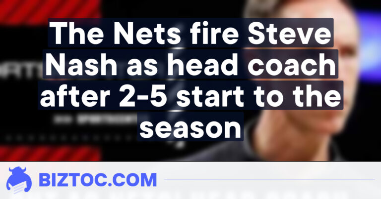 The Nets fire Steve Nash as head coach after 2-5 start to the season