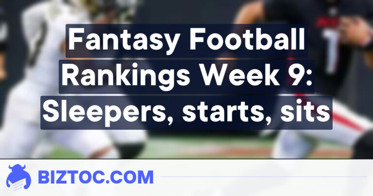 Fantasy Football Rankings Week 9: Sleepers, starts, sits