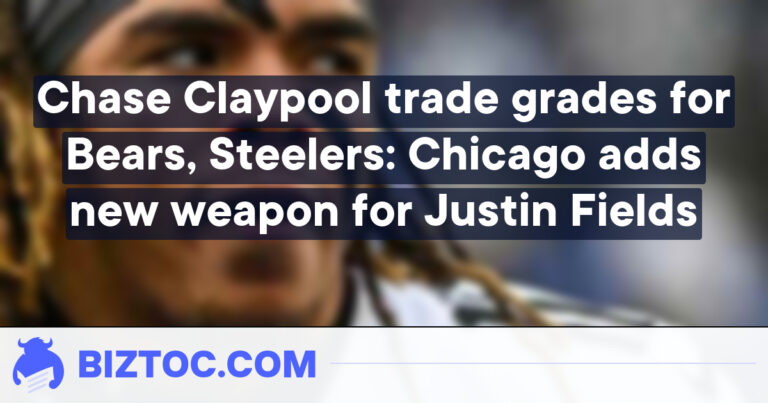 Chase Claypool trade grades for Bears, Steelers: Chicago adds new weapon for Justin Fields