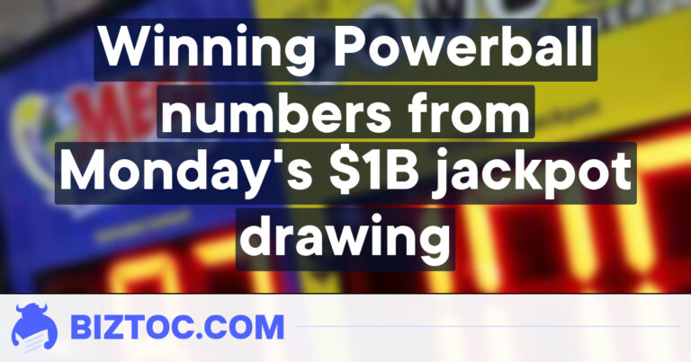 Winning Powerball numbers from Monday’s $1B jackpot drawing