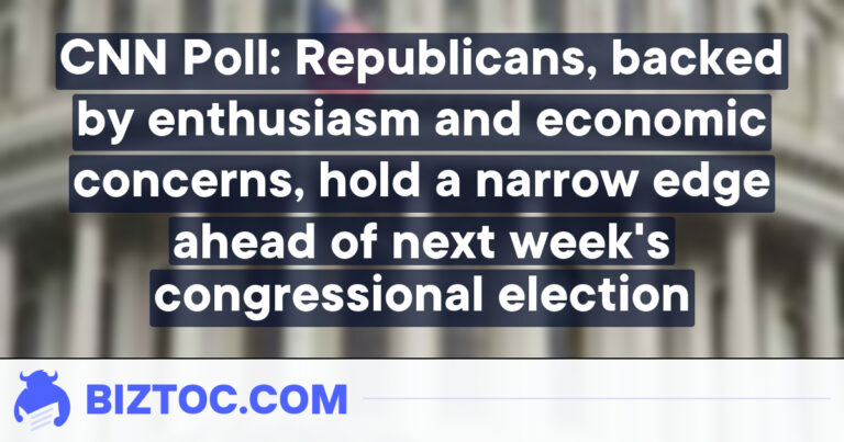 CNN Poll: Republicans, backed by enthusiasm and economic concerns, hold a narrow edge ahead of next week’s congressional election