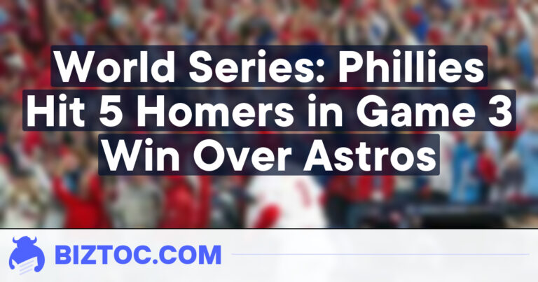 World Series: Phillies Hit 5 Homers in Game 3 Win Over Astros