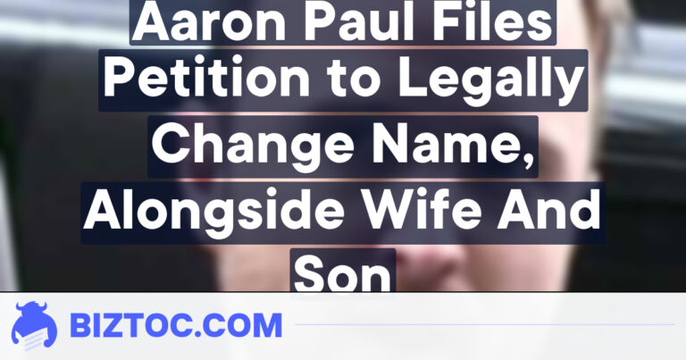 Aaron Paul Files Petition to Legally Change Name, Alongside Wife And Son