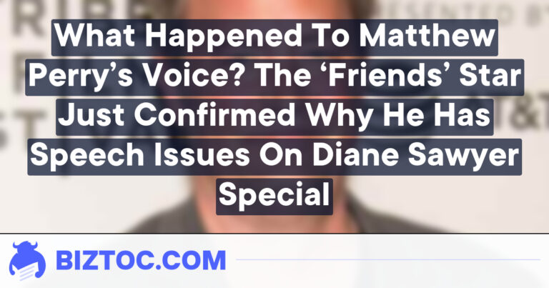 What Happened To Matthew Perry’s Voice? The ‘Friends’ Star Just Confirmed Why He Has Speech Issues On Diane Sawyer Special