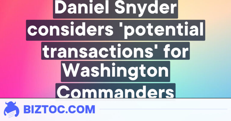 Daniel Snyder considers ‘potential transactions’ for Washington Commanders